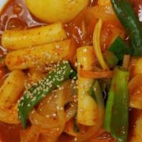 Ttoek-Bokki · Spicy Ricecakes & Fishcakes Korean style stir-fried in gochujang