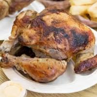 Whole Chicken · Prepared in our authentic spice mix, then roasted in a rotisserie oven over live charcoal. C...