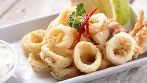 Fried Calamari · Squids tempura served with our chef special sauce.