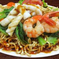Vietnamese Seafood Mi Xao · Stir-fry noodle. Shrimp, scallop, and squid.
