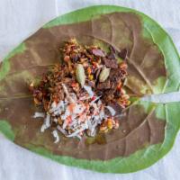 Special Fresh Paan · Betel leaf filled with Areca nut, coconut flakes, cardamom, aniseeds, mukhwas (mouth freshen...