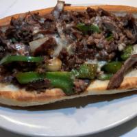 Philly Cheese Steak · Philly cheese steak with peppers and onions