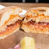 The Spicy Chipotle Chicken · Shaved boar’s head everroast chicken breast, pepperjack, applewood smoked bacon, tomato, red...