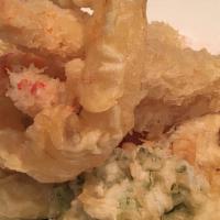 Shrimp Tempura · Crispy battered-fried shrimp with vegetable.