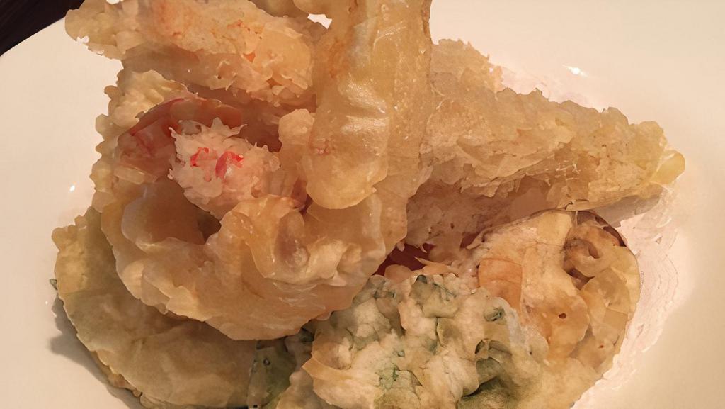 Shrimp Tempura · Crispy battered-fried shrimp with vegetable.