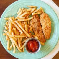 Kid'S #8 · Chicken fingers with french fries.