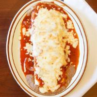 Bean Burrito, Cheese Enchilada And Bean  Tostada · 