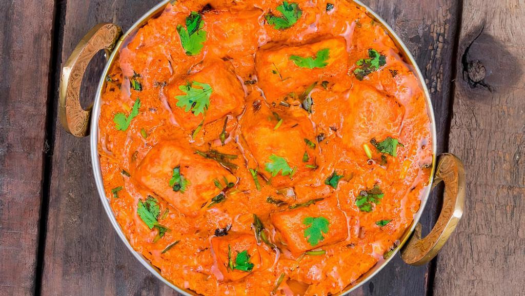 Paneer Makhani · Vegetarian delight cottage cheese cooked in cream and tomato gravy.