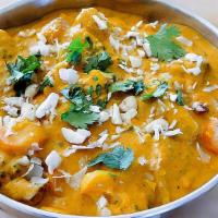 Navratan Kurma · Nine different vegetables cooked in a fresh creamy sauce with a touch of mild spices.