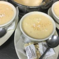 Dan'S Crab Bisque · Cream of crab topped with old bay.