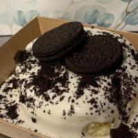 Oreo Cheese · Topped with oreos, cheese foam, and Oreo crumble to dust.