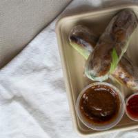 Spring Rolls · Two rolls made fresh daily and served with our signature peanut sauce.