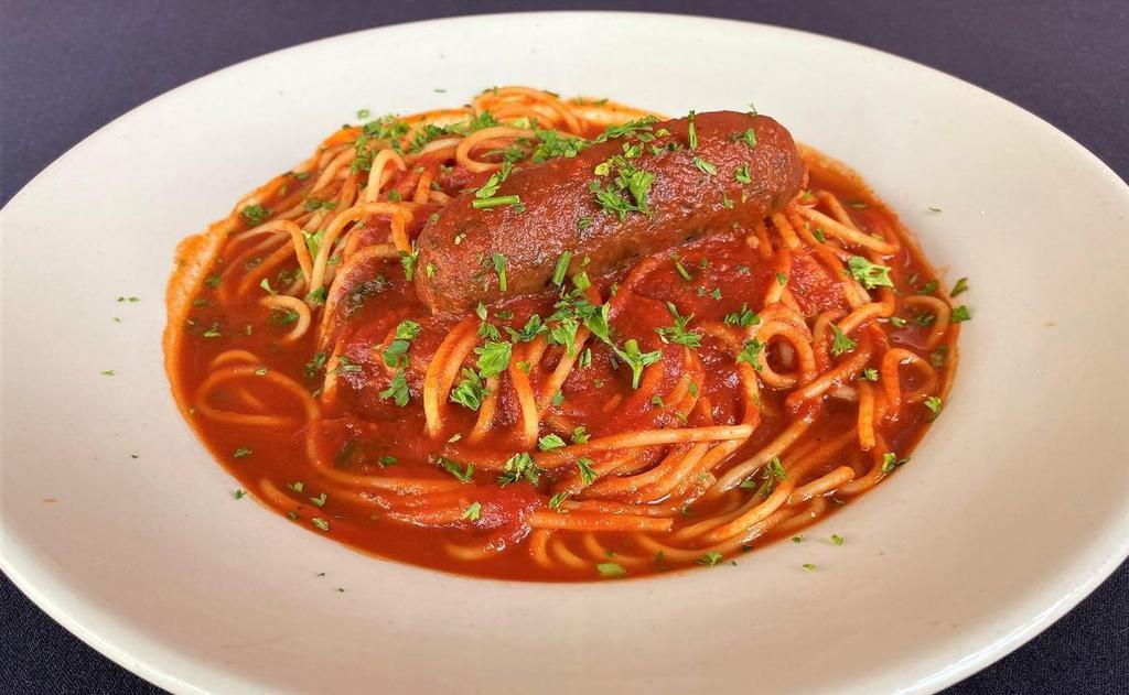 Hill Special · Your choice of pasta with Maggie's sugo and a meatball or Italian sausage