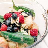 Energy Bowl · Mango, turmeric, avocado, fresh fruit & berries, granola & honey.