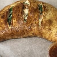 Spinach & Cheese Calzone · Made with ricotta, provolone, and mozzarella cheese.