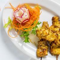 Satay 4 Skewers · Chicken, beef, or pork marinated with Thai herbs on skewers. Serve with cucumber salad and p...