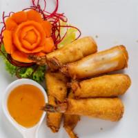 Shrimp Roll (6 Pieces) · Egg, roll skin wrapped around shrimp and chicken. Serve with sweet and sour sauce.