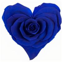 Blue Heart Rose · DIM:  10 cm x 10 cm x 6.5 cm
*removable from package*