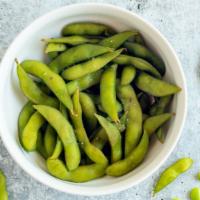 Edamame · Steamed and lightly salted soybean.