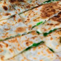 Spinach Gozleme  · Vegan. Thin flaky pastry with spinach.