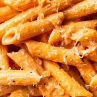 Penne Alla Vodka · Add chicken or shrimp for an additional charge.