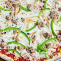 Chicago · Italian Sausage, Roasted Onions, Fresh Green Bell Peppers