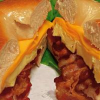 Bacon, Egg & Cheese Sandwich · Bacon, egg, and American cheese on your choice of bread.