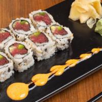 Spicy Tuna Roll · Tuna, cucumbers, jalapenos, and spicy mayo