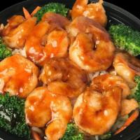 Shrimp Bowl · Made to order and includes rice.