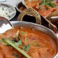 Mushroom Masala · Delicately sliced fresh mushrooms cooked in our rich creamy curry sauce.