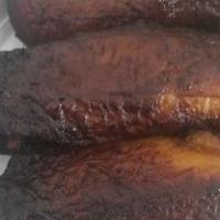 Fried Plantains · Sweet Plantains sliced and fried to a caramelized  texture. (GF) (VF)