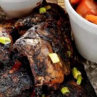 Jerk Chicken · Chicken marinated in Jamaican Herbs and spices and grilled to perfection (GF)