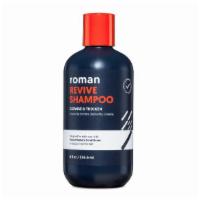 Roman Men'S Revive Shampoo To Exfoliate And Clarify With Peppermint, 8 Fl Oz · Roman Revive Shampoo's unique formula, enriched with saw palmetto, pumpkin seed oil, and caf...