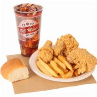 Combo Meal 2 · Three Pieces of Fried Chicken (restaurant's choice), French Fries, and Large Tea.