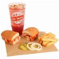 Combo Meal 5 · BBQ Chicken Sandwich, French Fries and a Large Tea.