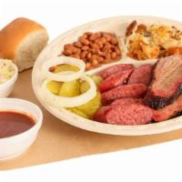 Rancher Plate · Rancher Plate Choice of Two Meats and Three Side Orders.
