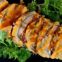  *Godzilla Roll (6Pieces) · Tuna, salmon, white fish, kani, avocado, cream cheese. Deep fried with chef;s special sauce....