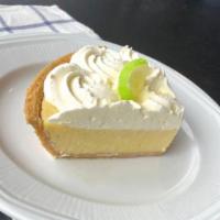 Key Lime Pie · This tart treat, includes our homemade custard made with Key Lime Juice and a fluffy whipped...