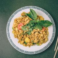 Fried Rice · Gluten-free. a classic infusion of freshly cooked rice egg snow peas carrots and fragrant ba...