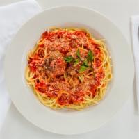 Spaghetti Meatballs  · Our homemade meatballs and marinara sauce over spaghetti. All pastas come with bread and eit...