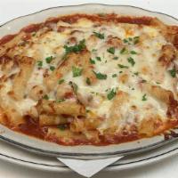 Baked Ziti · Ziti with your choice of marinara or meat sauce. Topped with mozzarella and baked. All pasta...