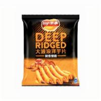 Lays Deep Ridge Roasted Chicken Wing 70 G (China) · Savory roasted chicken wing flavored lays ridge potato chips.