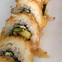 Miso Harney · black cod | cream cheese | avocado | tempura fried | faux-nagi sauce