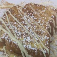 Stuffed French Toast · French toast filled with sweet creamy cheesecake.