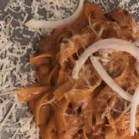Gochujang Pasta · Creamy tagliatelle with spicy pork.