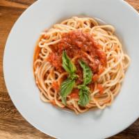 Pasta Al Pomodoro · Your choice of pasta served with marinara sauce
