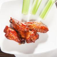 Hot Bbq Wings · Wings are deep-fried to a crispy perfection and served with your choice of sauce on the side...