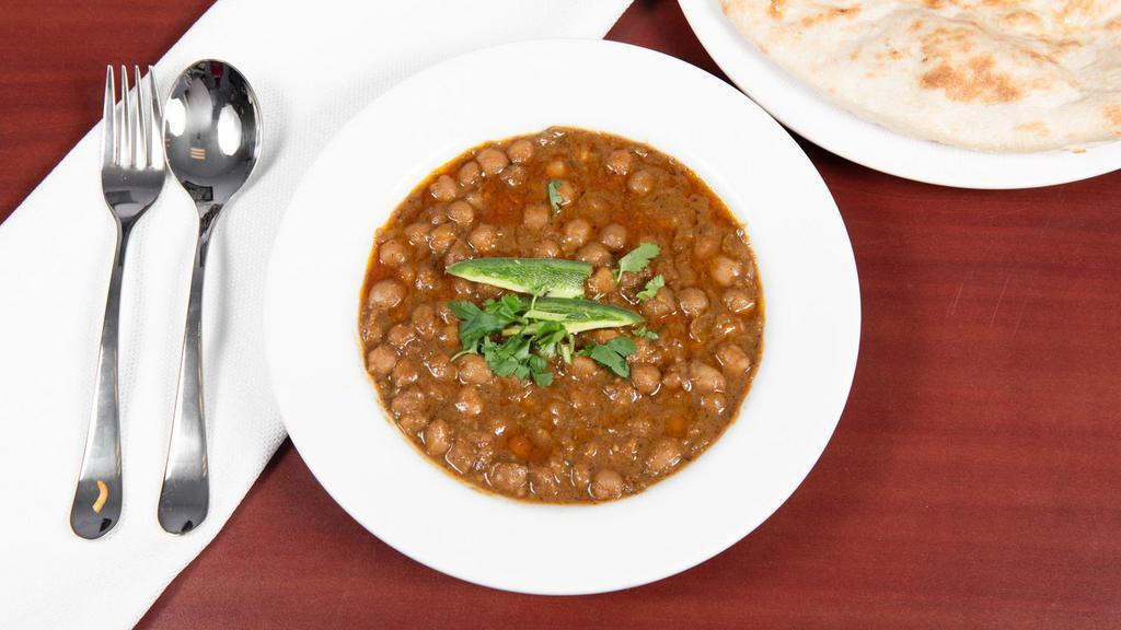 Channa Masala · Chick peas cooked in curry.