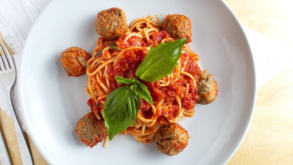 Spaghetti Meatballs · Meatballs and Tomato sauce.