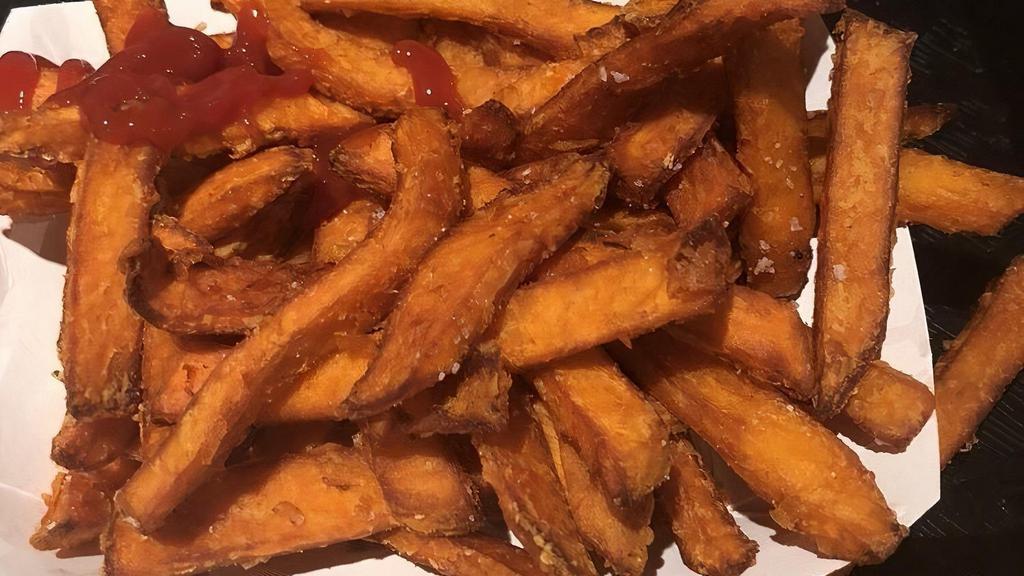 Sweet Potato Fries · Thin cut sweet potato fries.